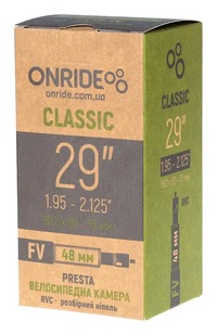 Камера Onride Classic 29&Prime;x1.95-2.125&Prime; FV 48 RVC &ndash; розбірний ніпельКамера ONRIDE Classic 29"x1.95-2.125" FV 48 RVC фото