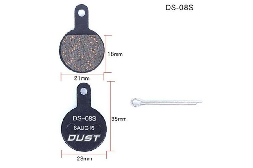 Колодки гальмiвнi дискові полуметал DUST DS-08S BRS-021 фото