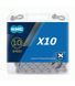 Ланцюг KMC X10 Silver 10 шв. 114 ланок з замком