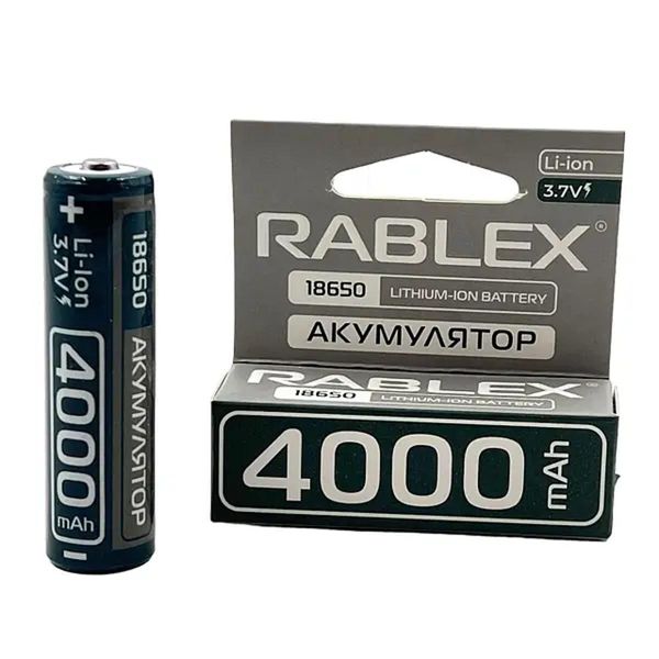 Батарейка акумуляторна RABLEX 18650 4000mAh 319-755 фото