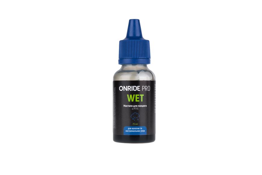 Мастило для ланцюга ONRIDE PRO Wet з PTFE для вологих умов 25 мл 6936116101259 фото