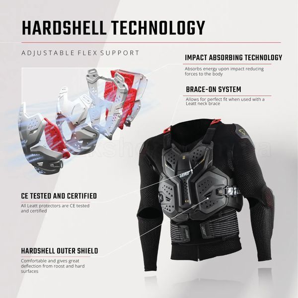Захист тіла LEATT 4.5 EVO Chest Protector (Black), S/MЗахист тіла LEATT 4.5 EVO Chest Protector (Black) фото