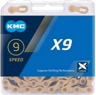 Ланцюг KMC X9 Gray 114 ланок з замком в боксіЛанцюг KMC X9 Gray 114 ланок з замком в боксі фото